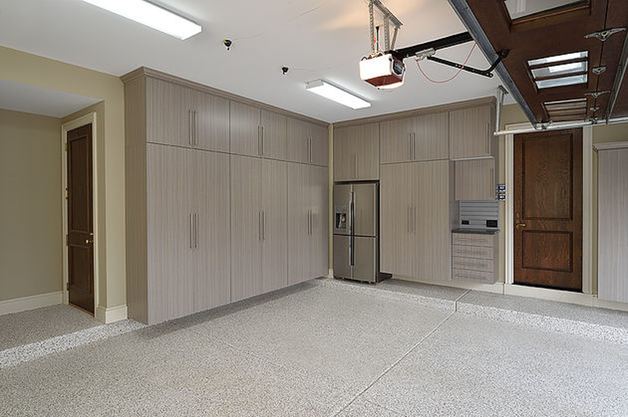Garage Floor Coating and Cabinets