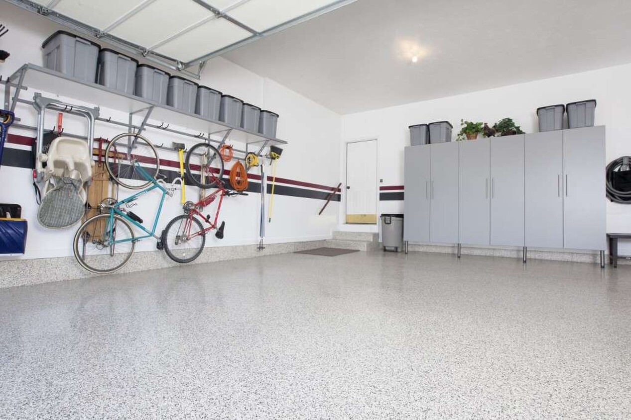 Garage Flooring and Cabinets