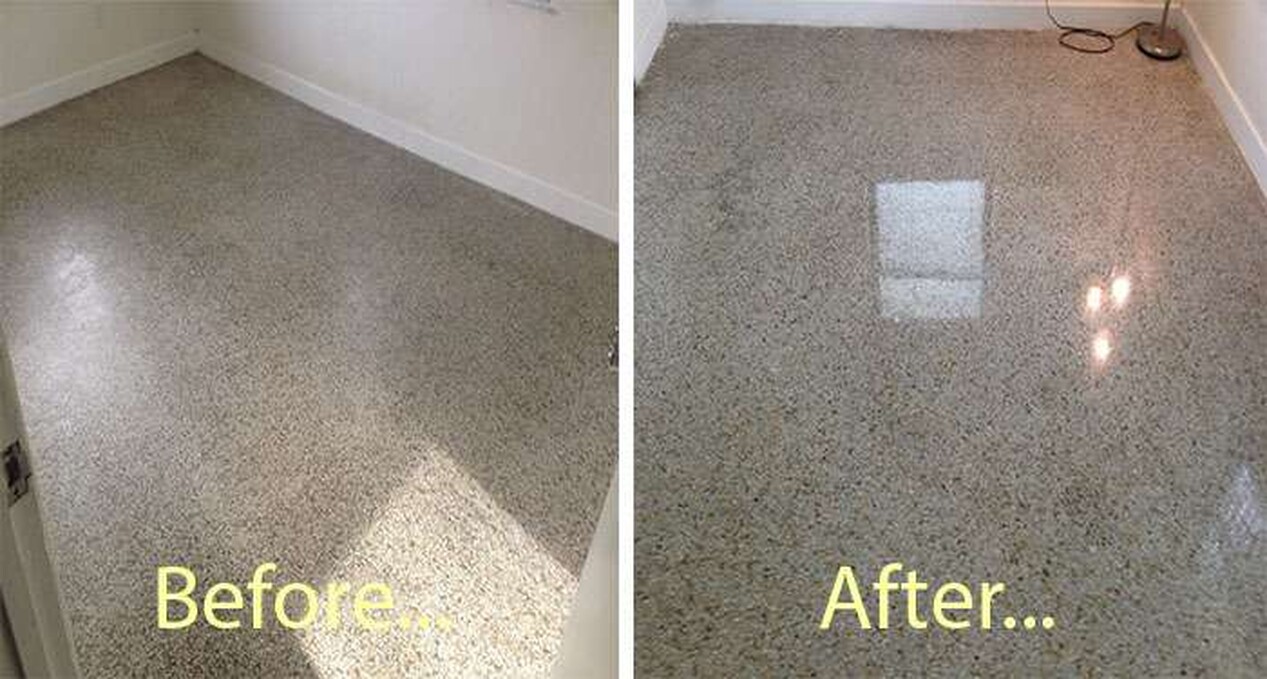 Marble Floor Polishing Before and After