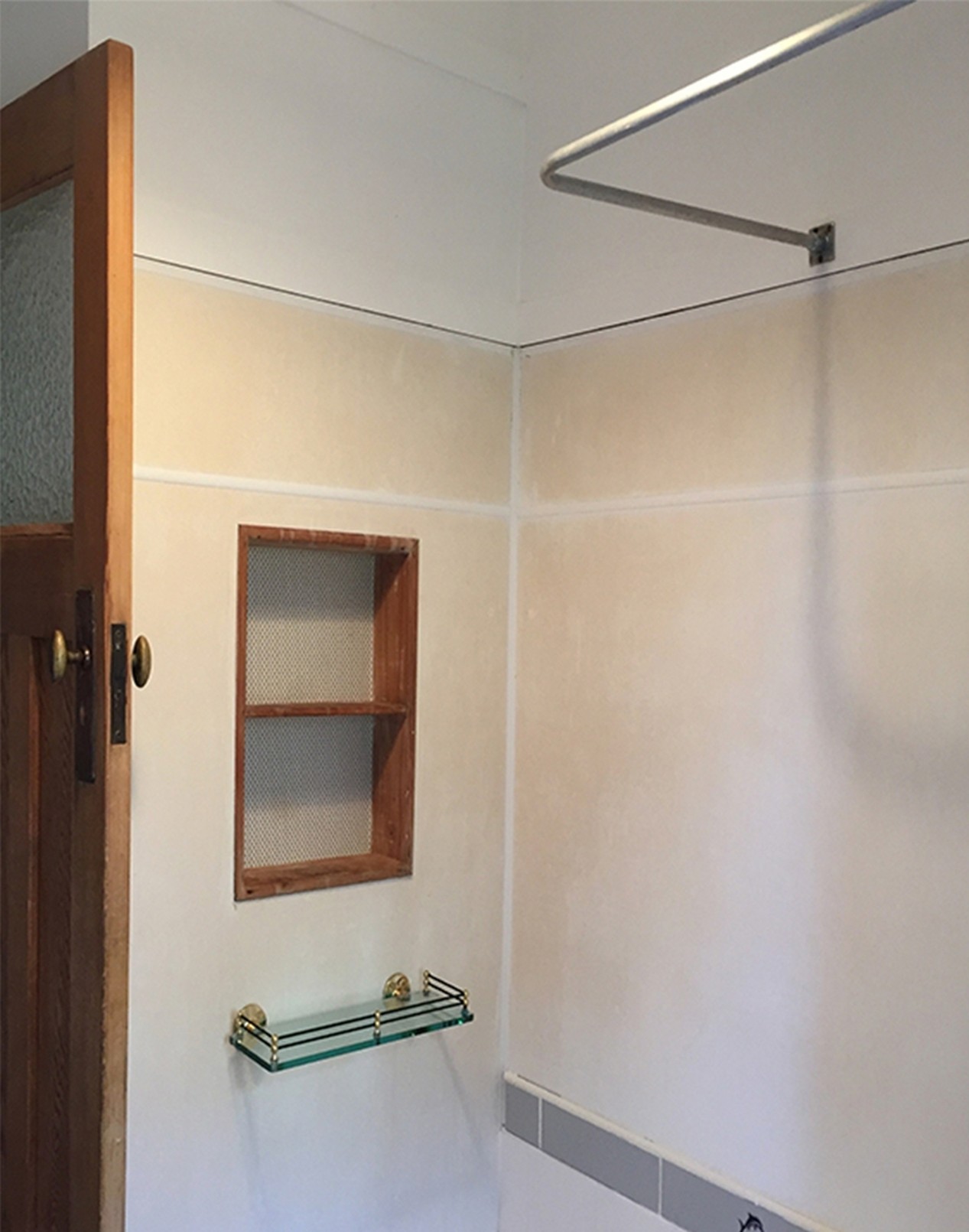 Before and after partial bathroom remodeling