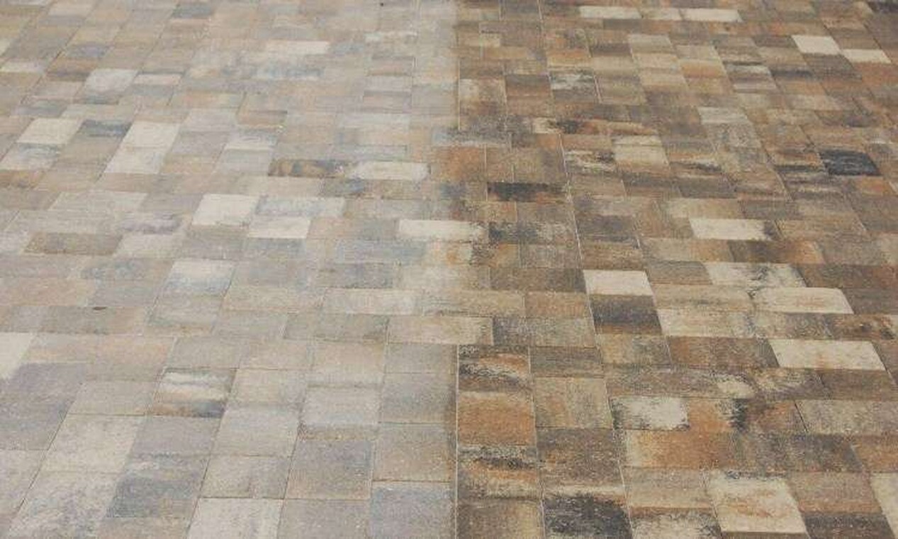 Paver Sealing. Before and After